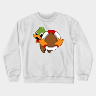 Duck with Swim ring Crewneck Sweatshirt